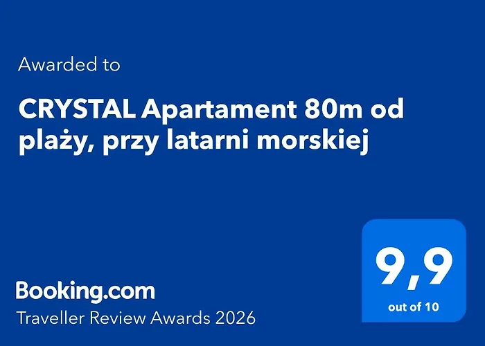 CRYSTAL Apartament 80m od plaży, przy latarni morskiej
